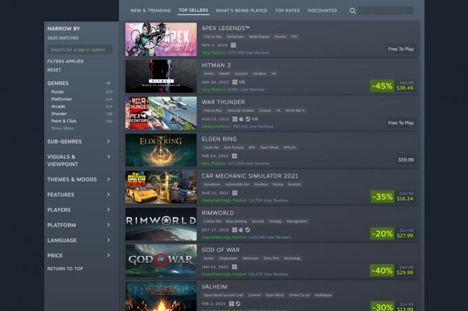 I migliori giochi del mazzo Steam