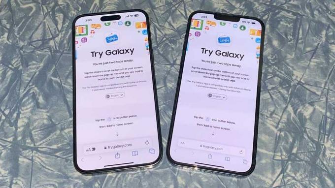 iPhones Probeer het Galaxy-startscherm