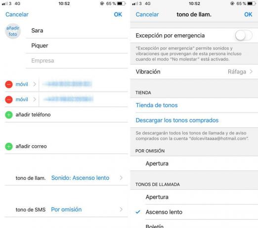 3. Personalize o tom da chamada e a vibração para seus contatos