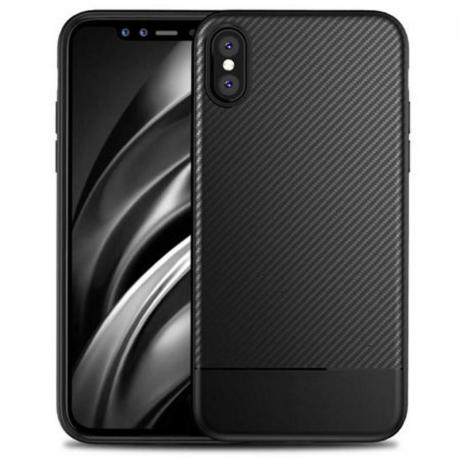 Olixar Funda iPhone XS estilo fibra de carbono