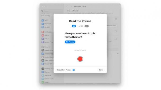 Phrase vocale personnelle macOS Sonoma 9