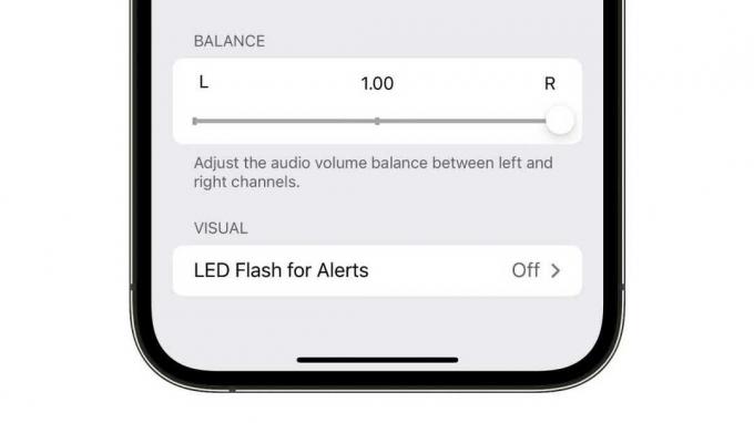 Bilanciamento audio iOS 16