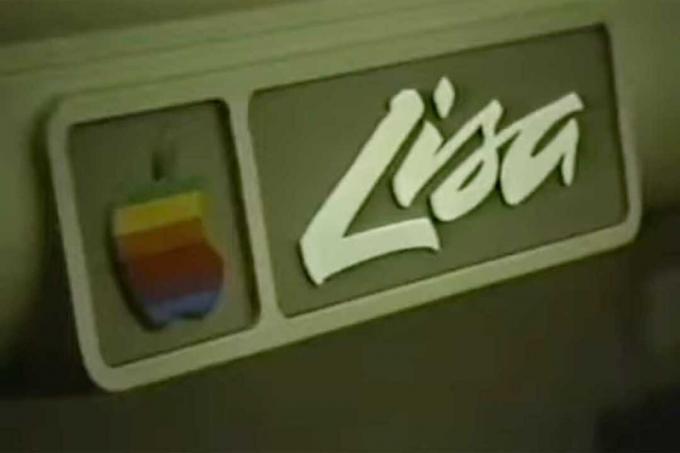 Logo Apple Lisa sul computer