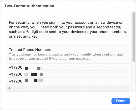 Numéros de confiance Apple