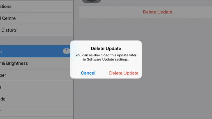 Como impedir que um iPhone peça para atualizar o iOS: Excluir uma atualização baixada