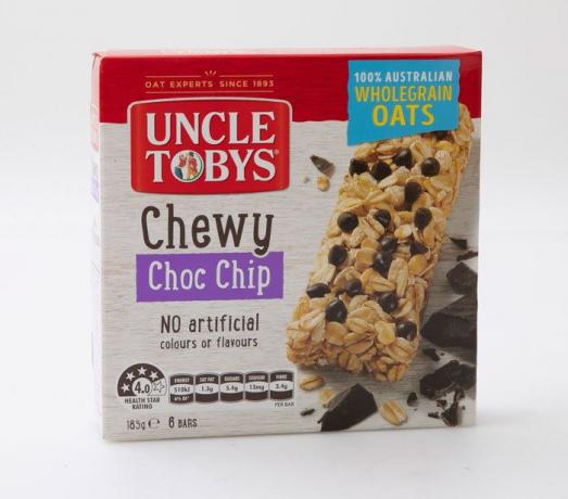 Barras de muesli masticables Uncle Tobys Choc Chip Chewy