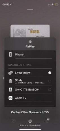 iPhone AirPlay com HomePod mini