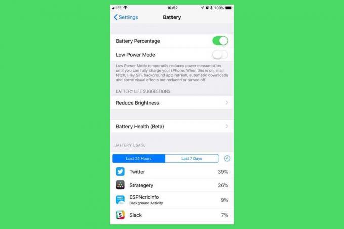 Instellingen batterijpercentage iPhone SE