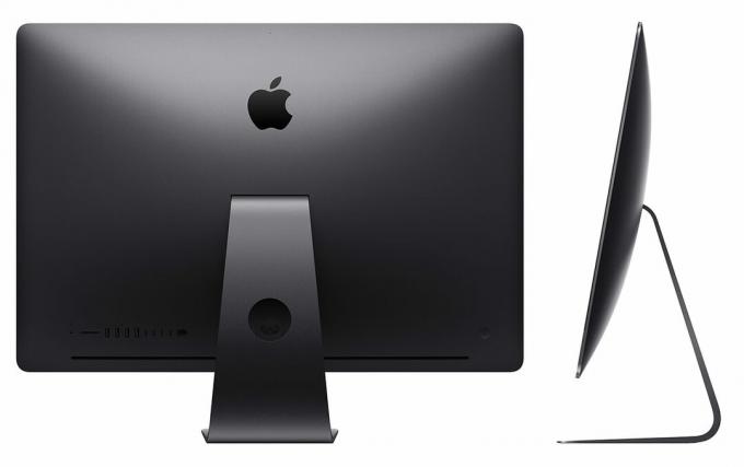 Apple iMac Pro أسود الظهر ووجهات النظر الجانبية