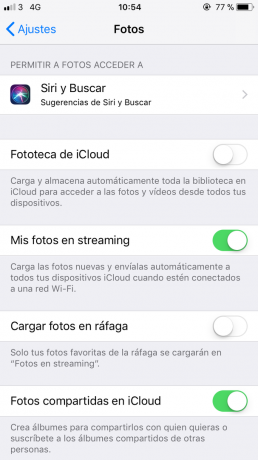 Deactiveer de optie ‘Mis fotos en Streaming’