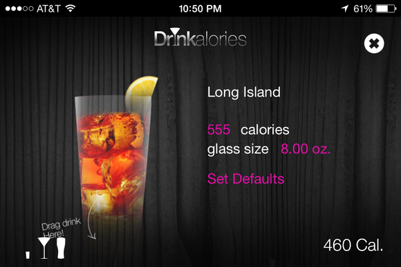 drinkalories long island