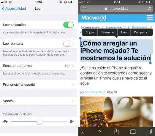 15. Configure seu iPhone para que lea texto em voz alta