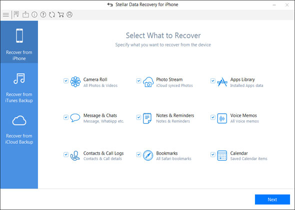 Stellar Data Recovery para iPhone