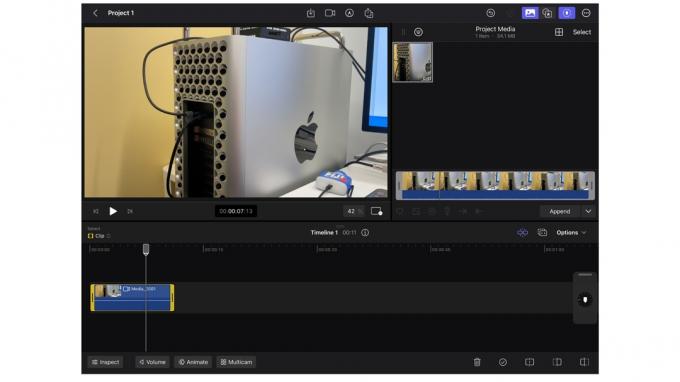 Final Cut Pro iPad-gebruikersinterface