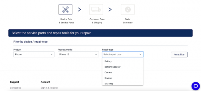 Loja de reparos de autoatendimento