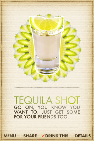 que coquetel shot de tequilla