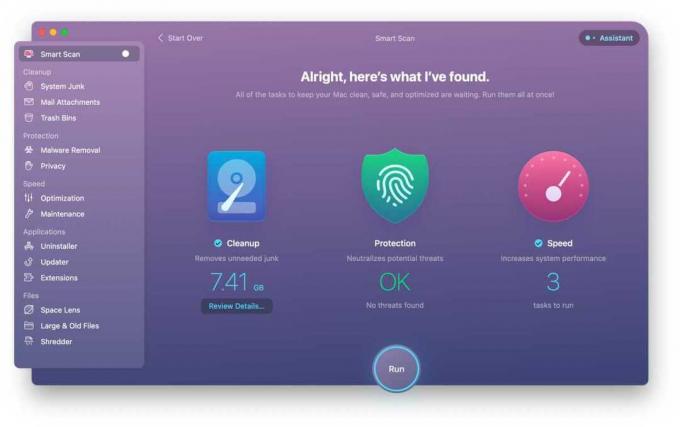 CleanMyMac X slimme scanresultaten