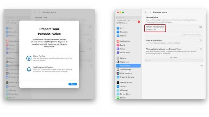 macOS Sonoma Préparez votre voix personnelle